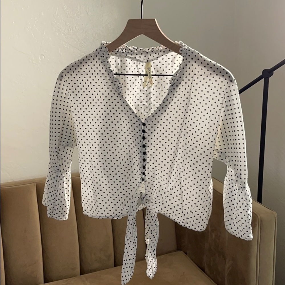 polka dot crop top